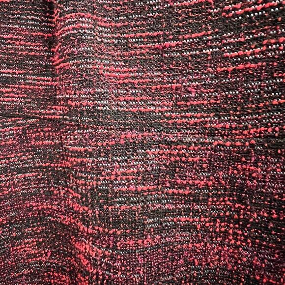 Ann Taylor Tweed Knit Square Neck Red Multi Color Sheath Short Sleeve Dress Sz 4 - Picture 5 of 7